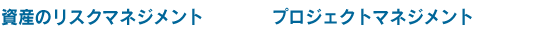 資産のリスクマネジメント/プロジェクトマネジメント